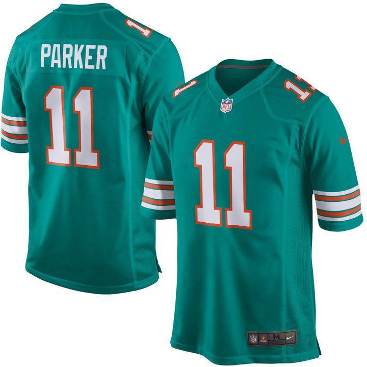 Men Miami Dolphins #11 DeVante Parker Nike Green Alternate Game NFL Jersey